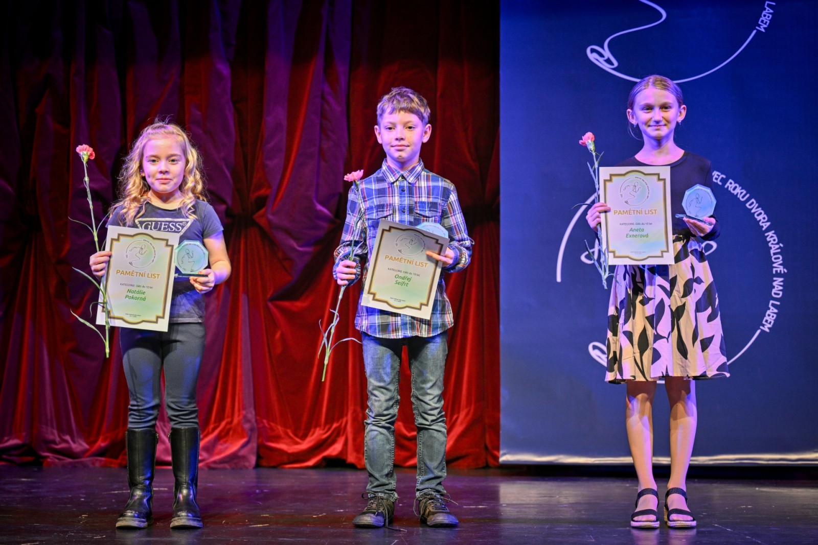Dti do 10 let: Aneta Exnerov, Natlie Pokorn, Ondej Seifrt
